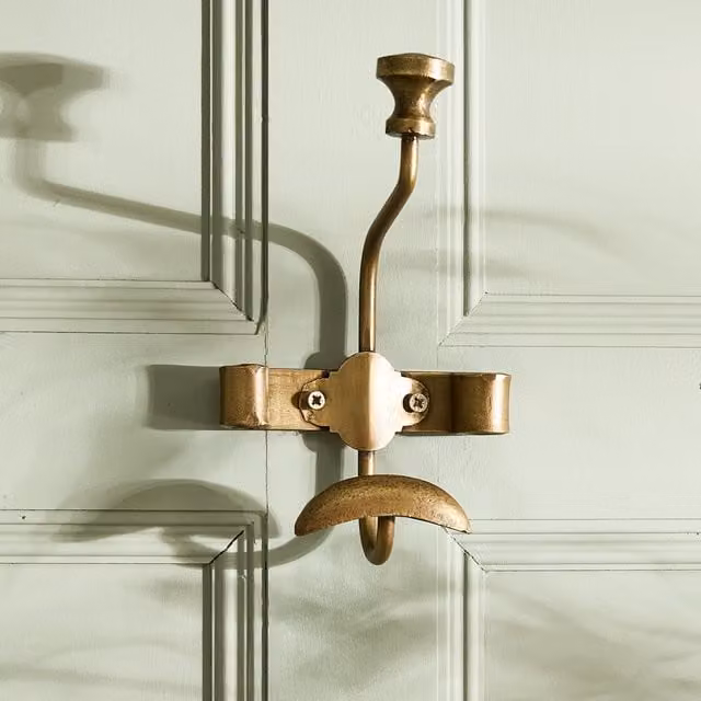Dibor Duke Vintage Style Single Coat Holder Wall Hooks in Gold Metal – 1