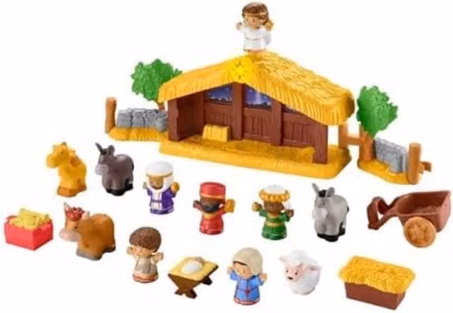 Fisher-Price Little People Musical Nativity Set, Multicolour Plastic Sensory Toy
