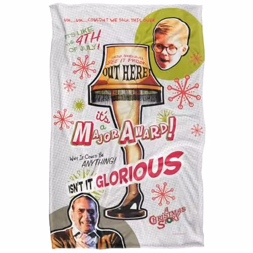 Warner Bros. A Christmas Story Super Soft Fleece Throw Blanket, Multicolour, W/D/H: 91 x 147 cm – 1
