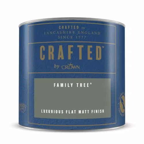 Crown Family Tree Matt Emulsion Paint Tester Sample, Green, 125ml – 4