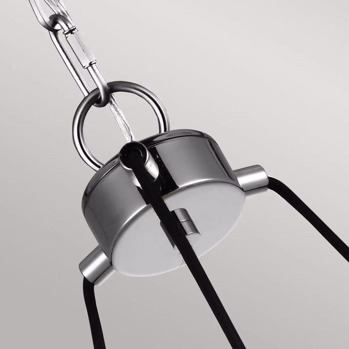 Feiss Loras 3 Light Suspended Chandelier in Chrome and Grey – 2