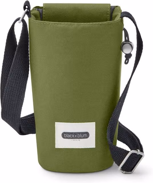 Black + Blum Insulated Polyester Bottle Bag in Moss Green and Black