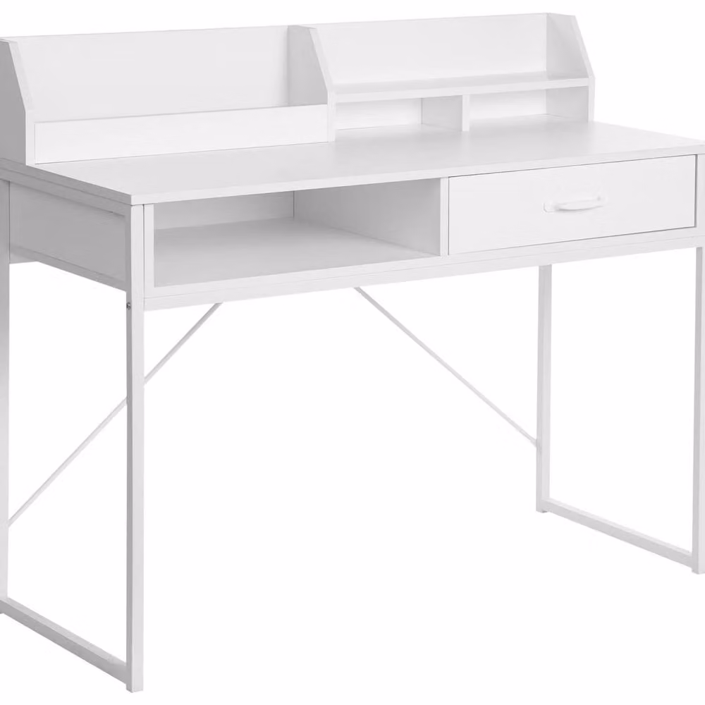 Wyld and Coco Scandinavian Writing Desk with Drawer Unit in White – 2