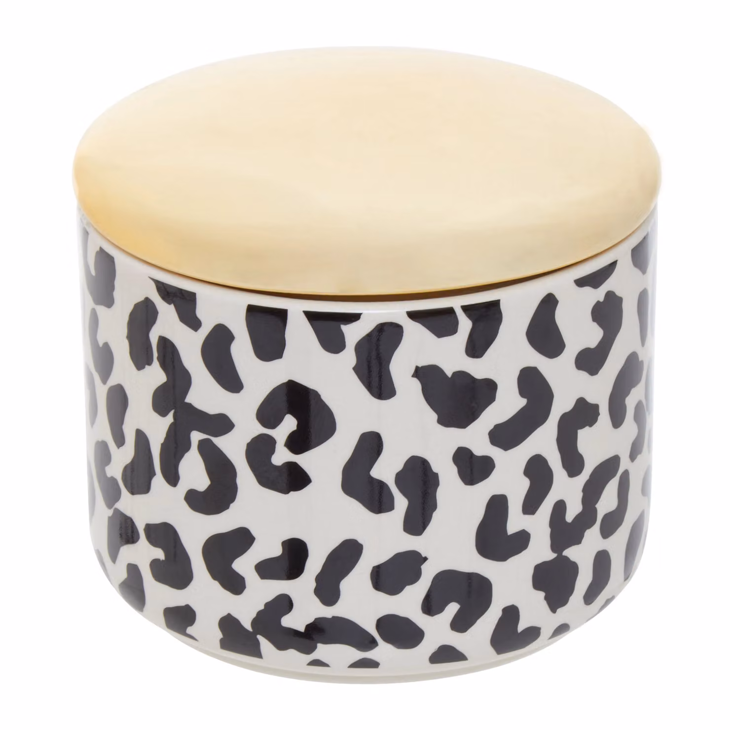 Orsina Luxe Handcrafted Small Stoneware Canister with Airtight Silicone Seal in Black, White and Gold – 2