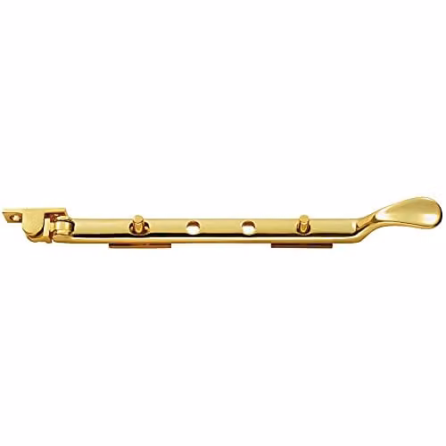 Loops Victorian Casement Window Stay in Polished Brass