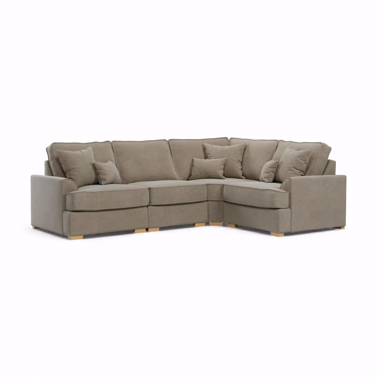 The Great Sofa Company Ophelia Right Hand Facing Chenille Corner Sofa in Grey, 3 Seater – 2