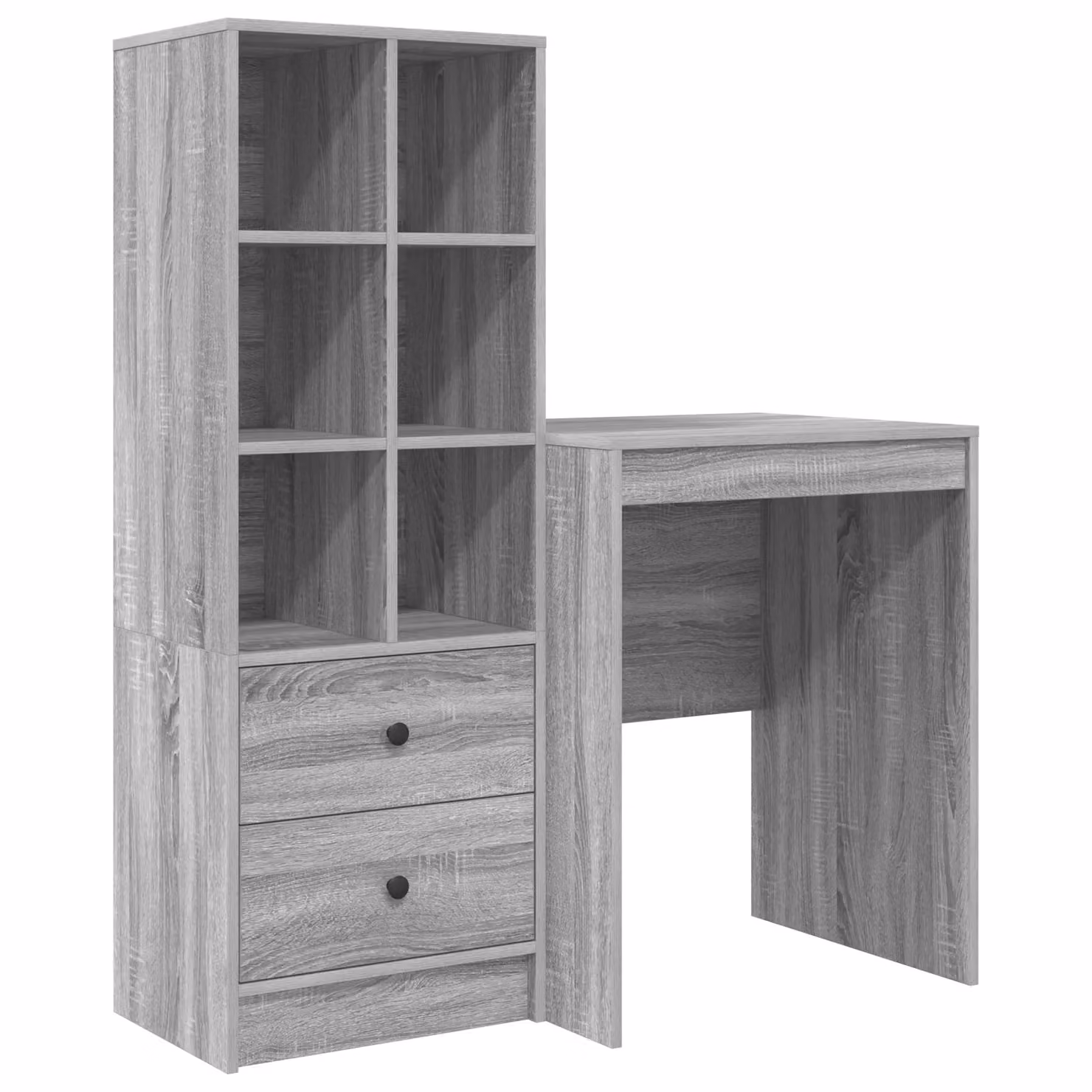 Berkfield Modern Writing Desk with Storage in Grey Sonoma Engineered Wood – 2