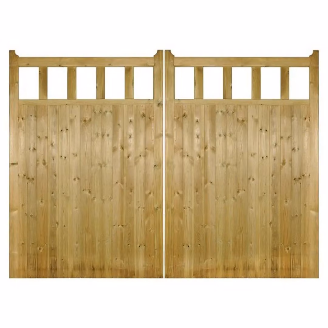 Burbage Iron Craft Quorn Tall Double Garden Gate in Brown, W: 300 cm, H: 180 cm – 2