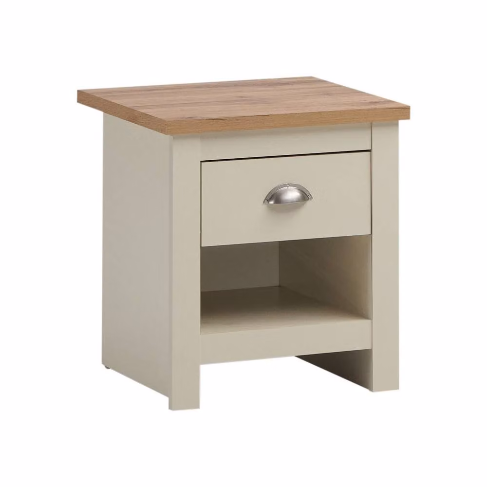 Timber Art Design Lisbon 1 Drawer Bedside Cabinet in Beige – 2