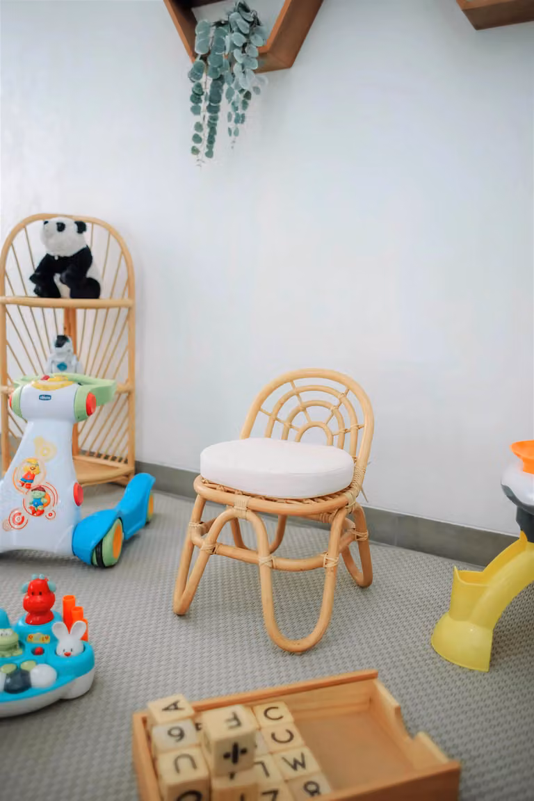 Nordlys Set of 2 Brown Rattan Childrens Chairs