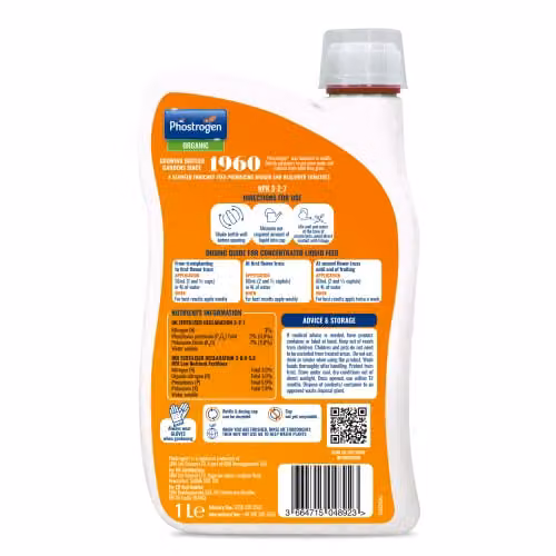 Phostrogen Organic All Purpose Liquid Plant Food with Seaweed Extract, 1 l – 8