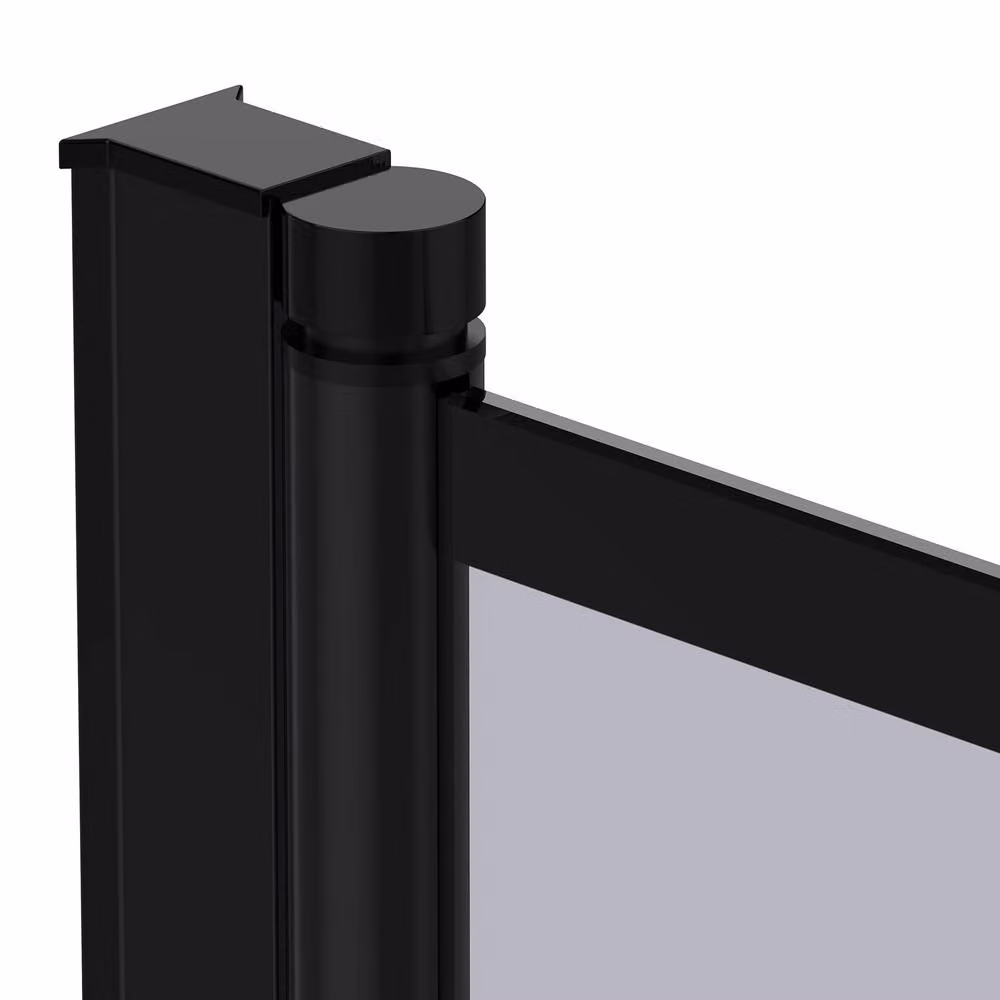 Living and Home Grey Tinted Tempered Glass Pivot Shower Screen, H: 140 cm x W: 79.5 cm – 3