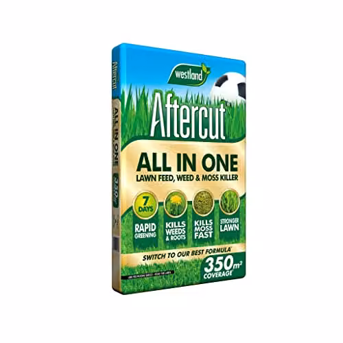 Aftercut All in One Lawn Feed, Weed and Mosskiller for 350m2, 11.34 kg – 1
