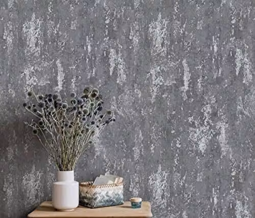 Erismann Casual Chic 1027310/10273-11 Abstract Non-Woven Wallpaper in Grey and Silver