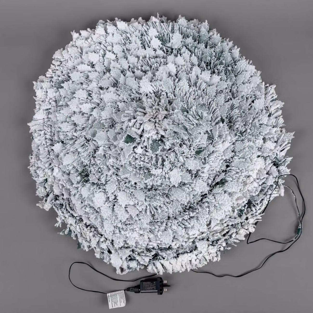 Shatchi White Flocked Pop Up Christmas Tree with Prelit LED Warm Lights, Height: 152.4 cm – 3