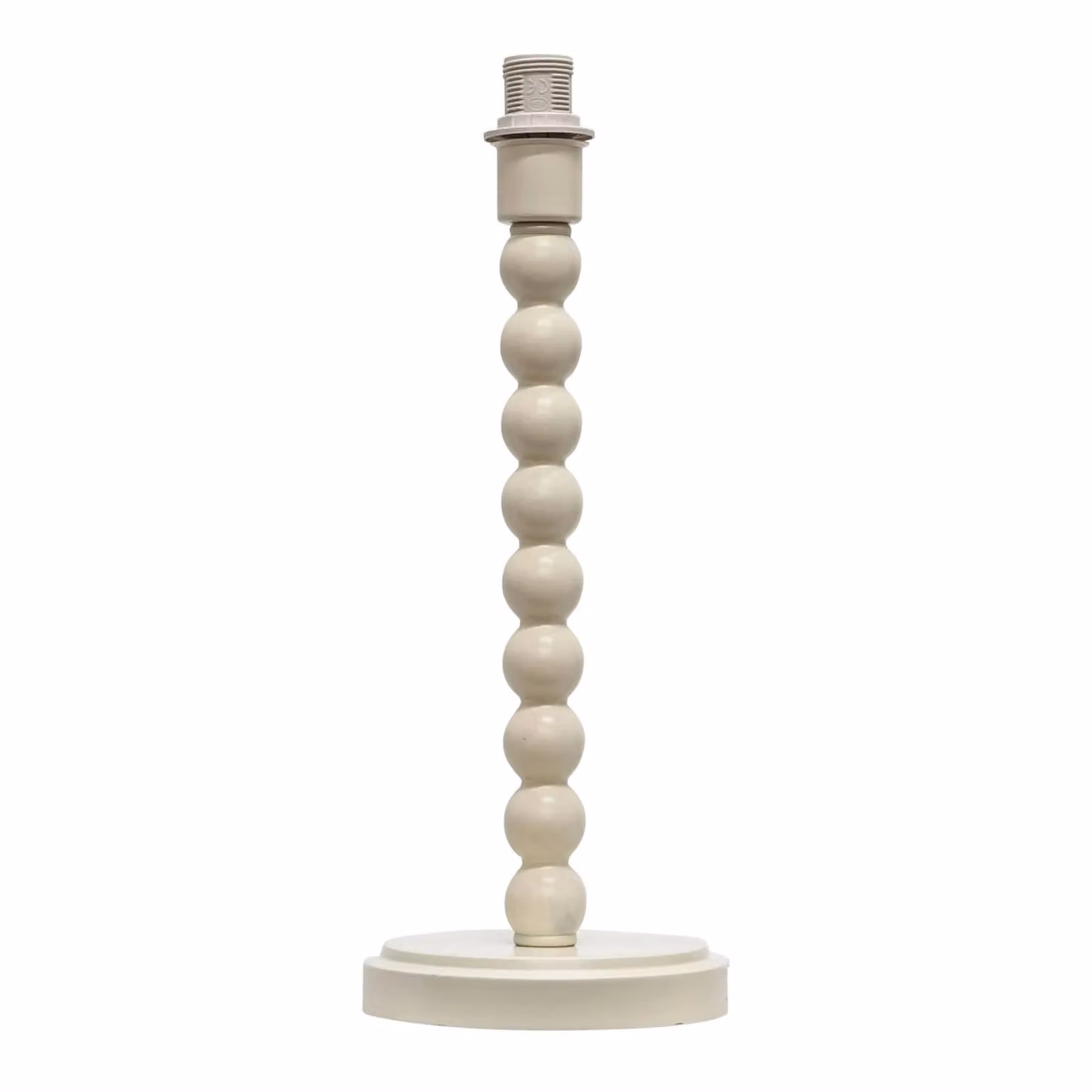 First Choice Lighting Bobbin Table Lamp in White with Grey and Gold Shade – 1
