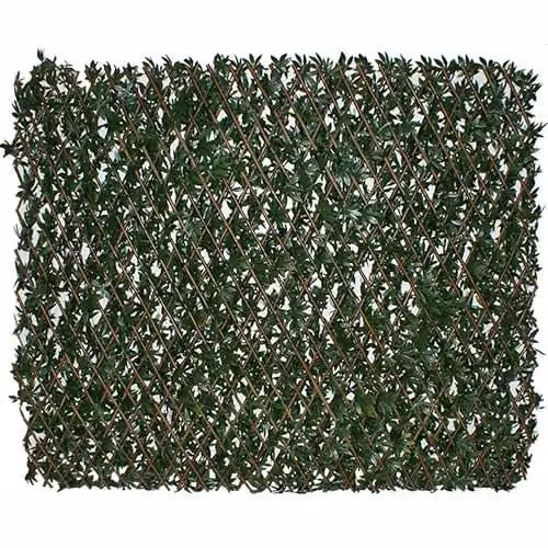Primrose Artificial Green Acer Extendable Trellis Hedge Screening W: 100 cm, H: 200 cm