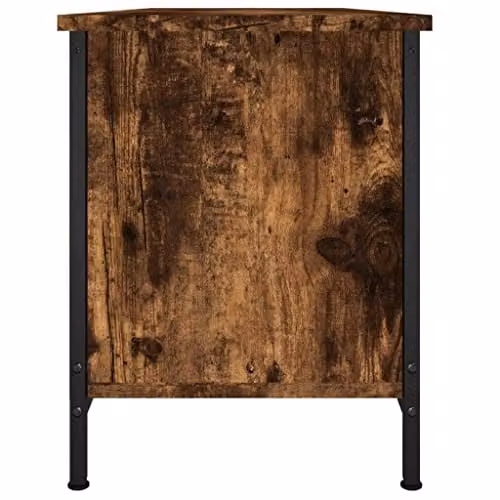 vidaXL Industrial TV Cabinet with Doors in Brown Oak, W/D/H: 102 x 35 x 45 cm – 3