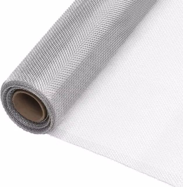 Berkfield Home Aluminium Mesh Screen, Silver, W: 80 cm, L: 1000 cm