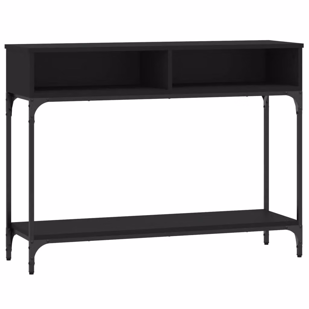 Berkfield Home Black Console Table in Engineered Wood, W/D/H: 100 x 30.5 x 75 cm – 2