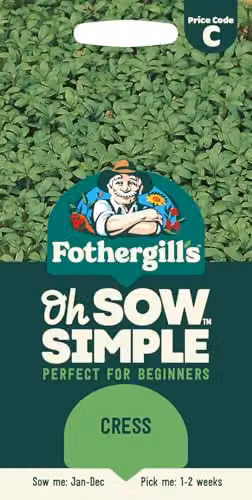 Mr Fothergill's Oh Sow Simple Cress Green Vegetable Seeds