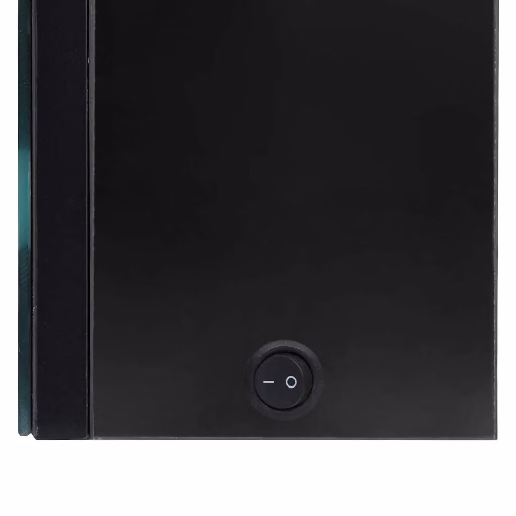 Berkfield Home LED Bathroom Mirror Cabinet in Glossy Black, W/D/H: 89 x 14 x 62 cm – 4