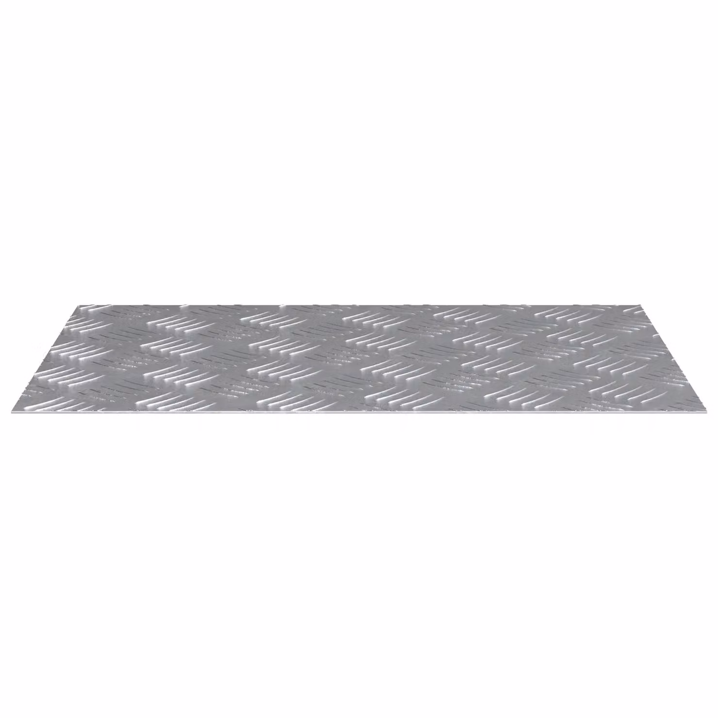 Berkfield Home Non-Slip Aluminium Checker Plate Sheets in Silver, 2 Pack – 2