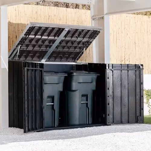TOOMAX Universal Low Cabinet Garden Storage Box in Anthracite, Black and Grey, W/D/H: 178 x 140 x 109 cm – 5