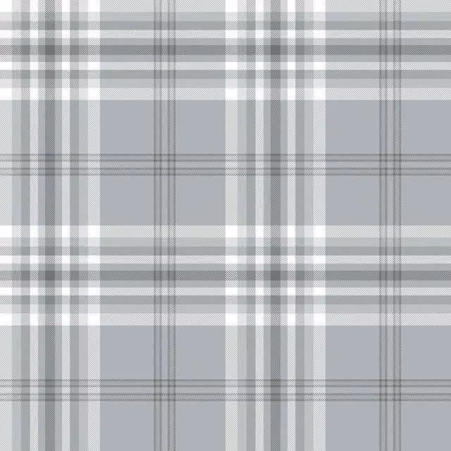 Muriva Catherine Lansfield Kelso Checked Wallpaper in Light Grey
