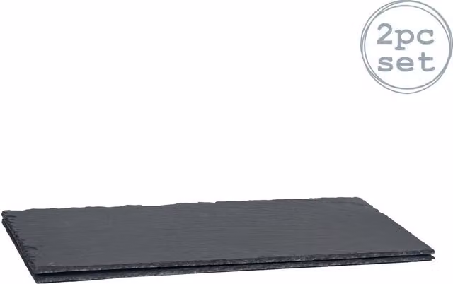 Argon Tableware Modular Slate Table Runner in Black or Grey, W: 100 cm, D: 25 cm – 5