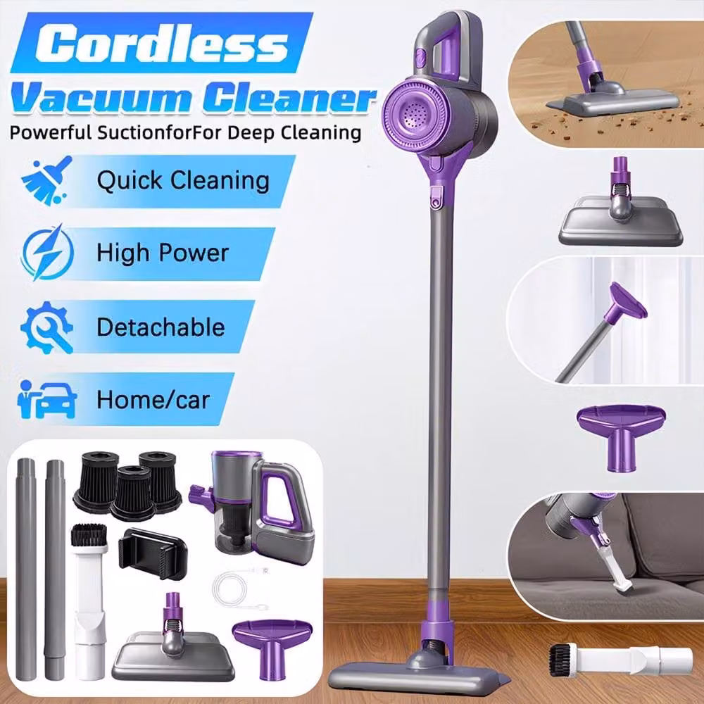Ventryn Ultra Lightweight Cordless Handheld Stick Vacuum Cleaner in Purple – 5