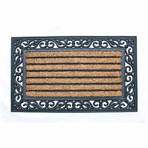 Coco&Coir Tuffscrape Heavy Duty Natural Coir Outdoor Door Mat with Non-Slip Backing, Brown/Beige, W: 45 cm, D: 75 cm – 1