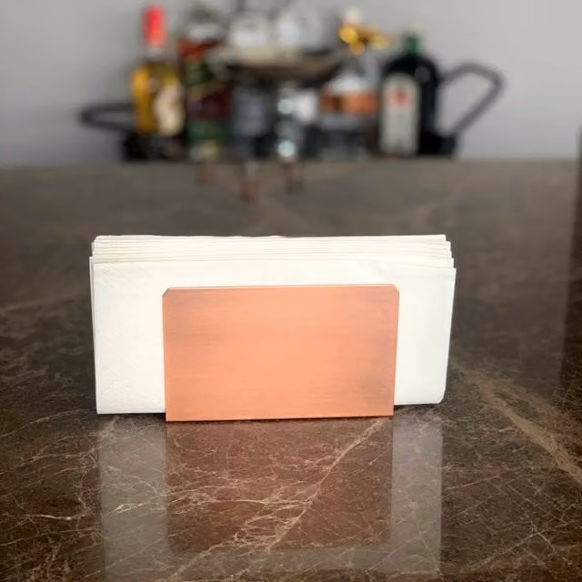 The Mia UK Mia Copper Napkin Holder in Bronze Metal