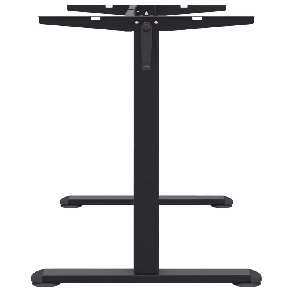 Berkfield Home Standing Desk Frame in Black Steel, W: 94-135 cm, D: 60 cm, H: 70-114 cm – 3