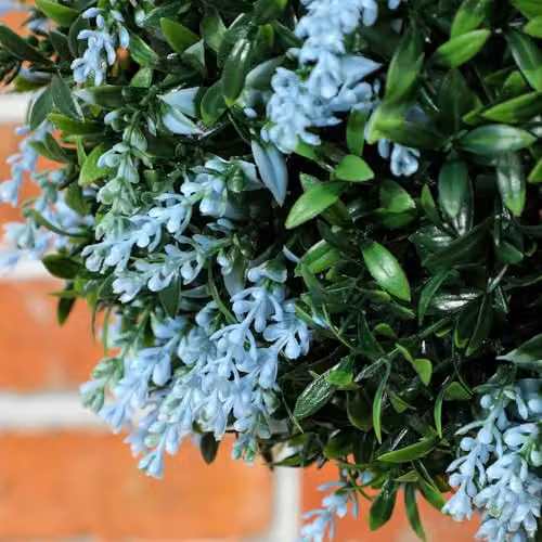 HOMCOM Set of 2 Blue Artificial Lavender Topiary Balls, Diameter: 27 cm – 7