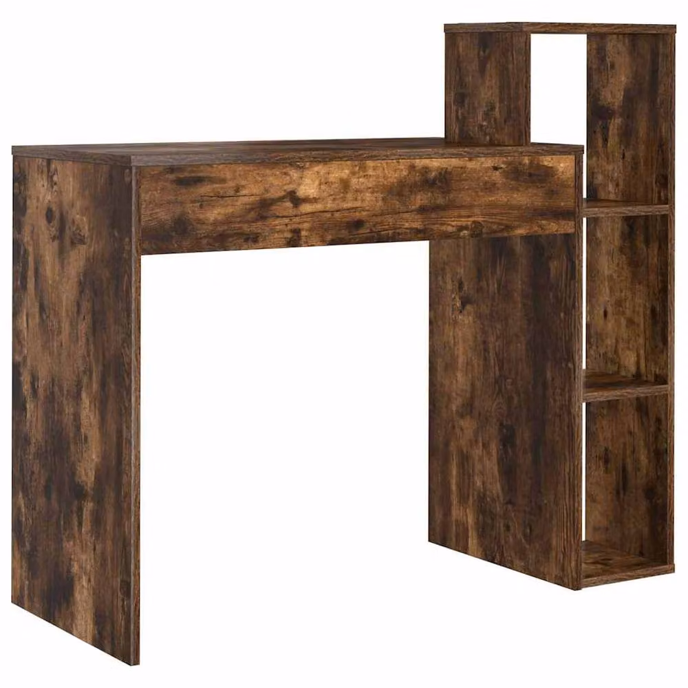 Berkfield Home Elegant Writing Desk in Smoked Oak Brown – 6