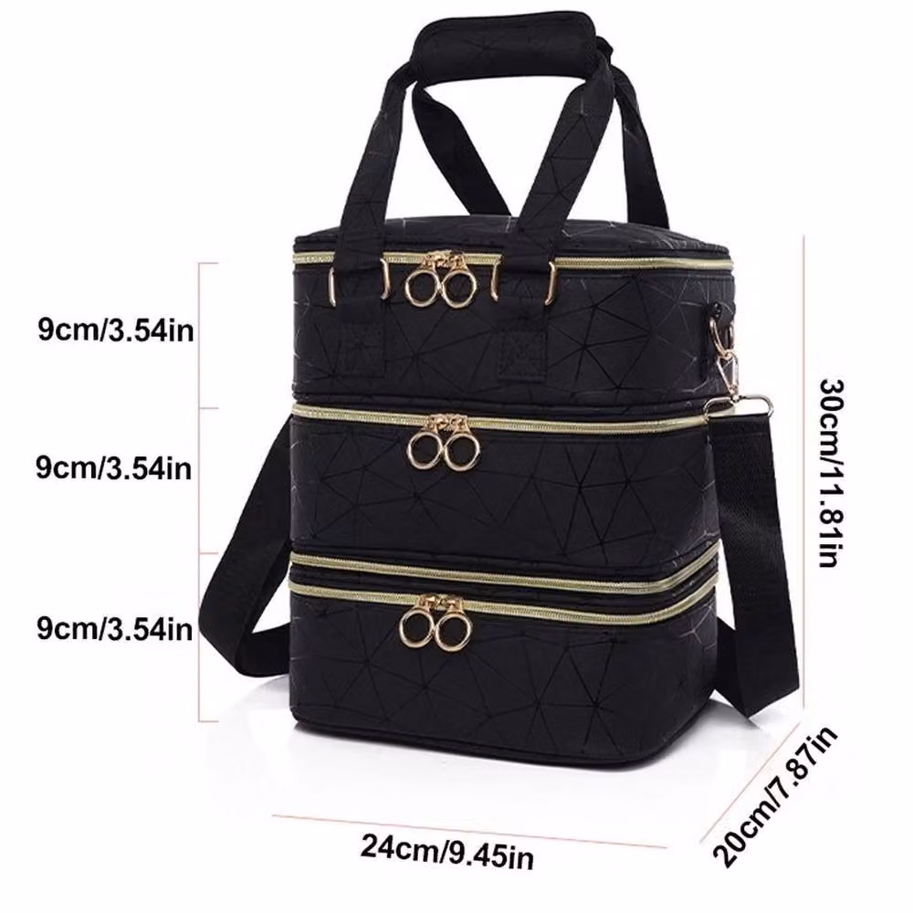 KORVIXA Manicure Tools Bag and Nail Lamp Carrying Case in Black – 2