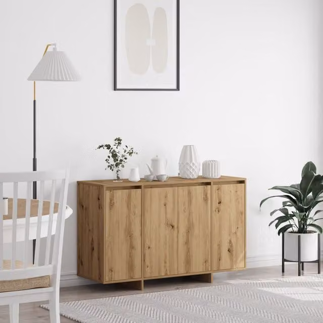 Berkfield Home Artisan Oak Sideboard in Brown, W/D/H: 120 x 41 x 75 cm – 1