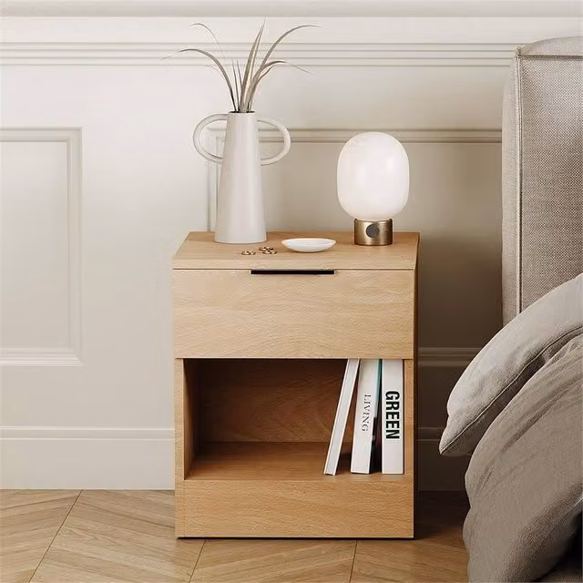FORGEVIO Modern Solid Wood Pine Chest of Drawers in Natural Brown and Beige – 1