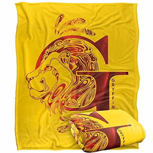 LOGOVISION Harry Potter Gryffindor G Logo Super Soft Fleece Throw Blanket, Multicolour, W: 152 cm, D: 127 cm – 1