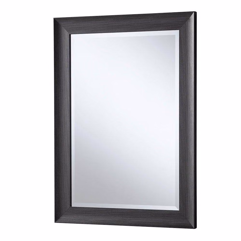 Yearn Mirrors Charcoal Grey Scooped Framed Wall Mirror W: 129.5 cm, H: 106.5 cm – 3