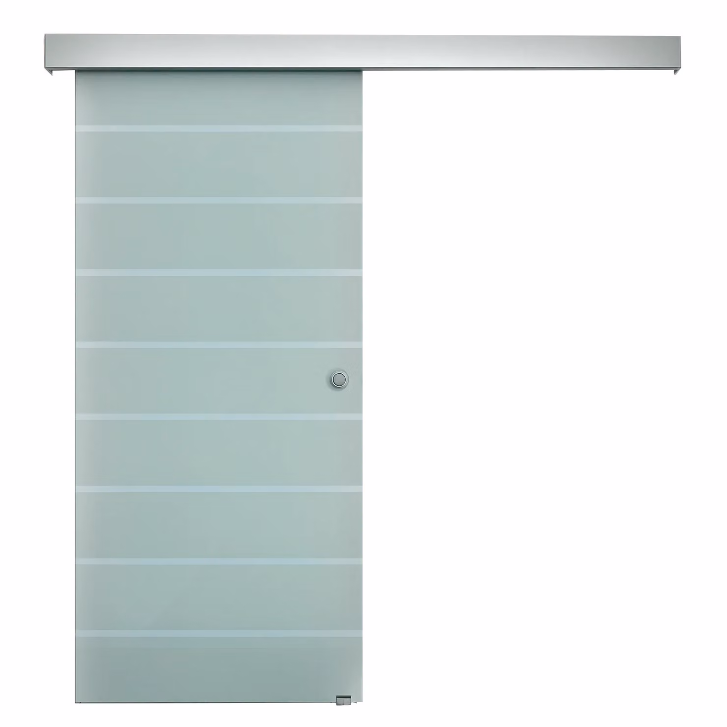 HOMCOM Modern Sliding Glass Door with Aluminium Frame in Blue, W: 90 cm, H: 213 cm – 2