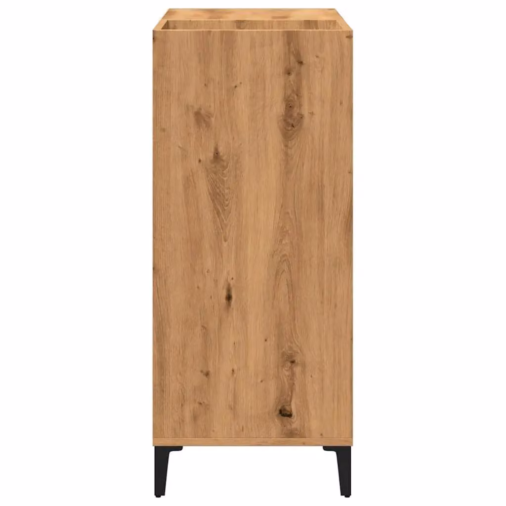 Berkfield Home Artisan Oak Record Cabinet in Brown, W: 84.5 cm, D: 38 cm, H: 89 cm – 4