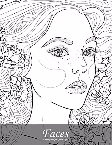 Faces Coloring Book for Grown-Ups Volume 6 by Createspace