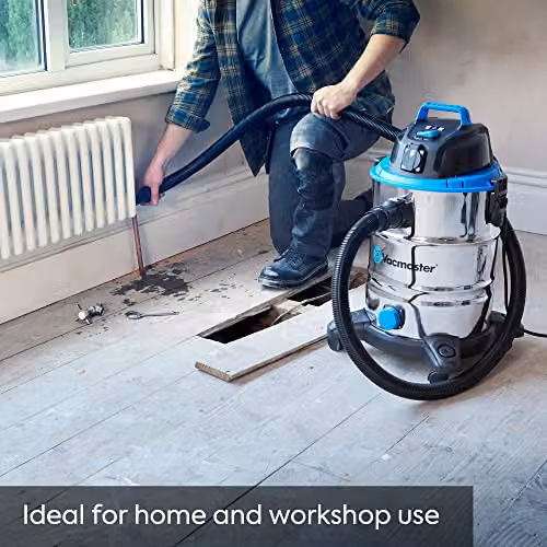 Vacmaster Power 30 Wet and Dry Vacuum Cleaner with Power Take Off, 30L, Silver – 5