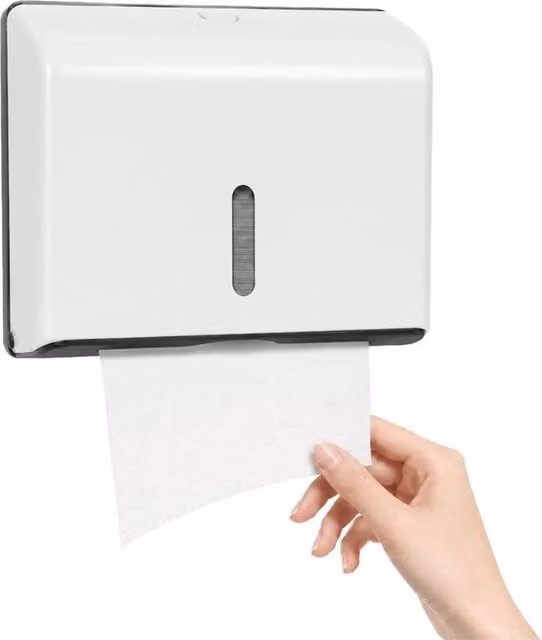 Kelvenix White Wall Mounted ABS Multifold Paper Towel Dispenser – 1