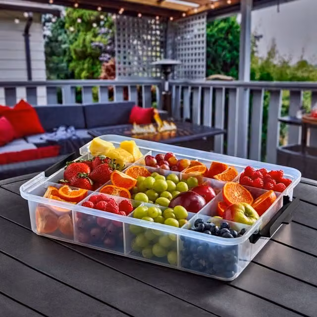 Farberware SnackleBox Polypropylene Board and Box, White and Transparent, W: 40.5 cm, D: 30 cm