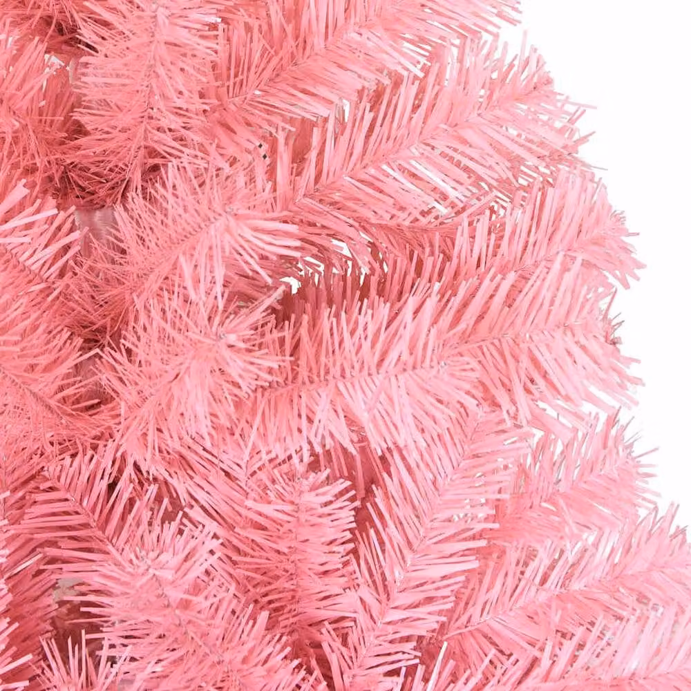 Berkfield Home Lush Pink Christmas Tree with 300 LEDs and Stand, Height: 180 cm – 2