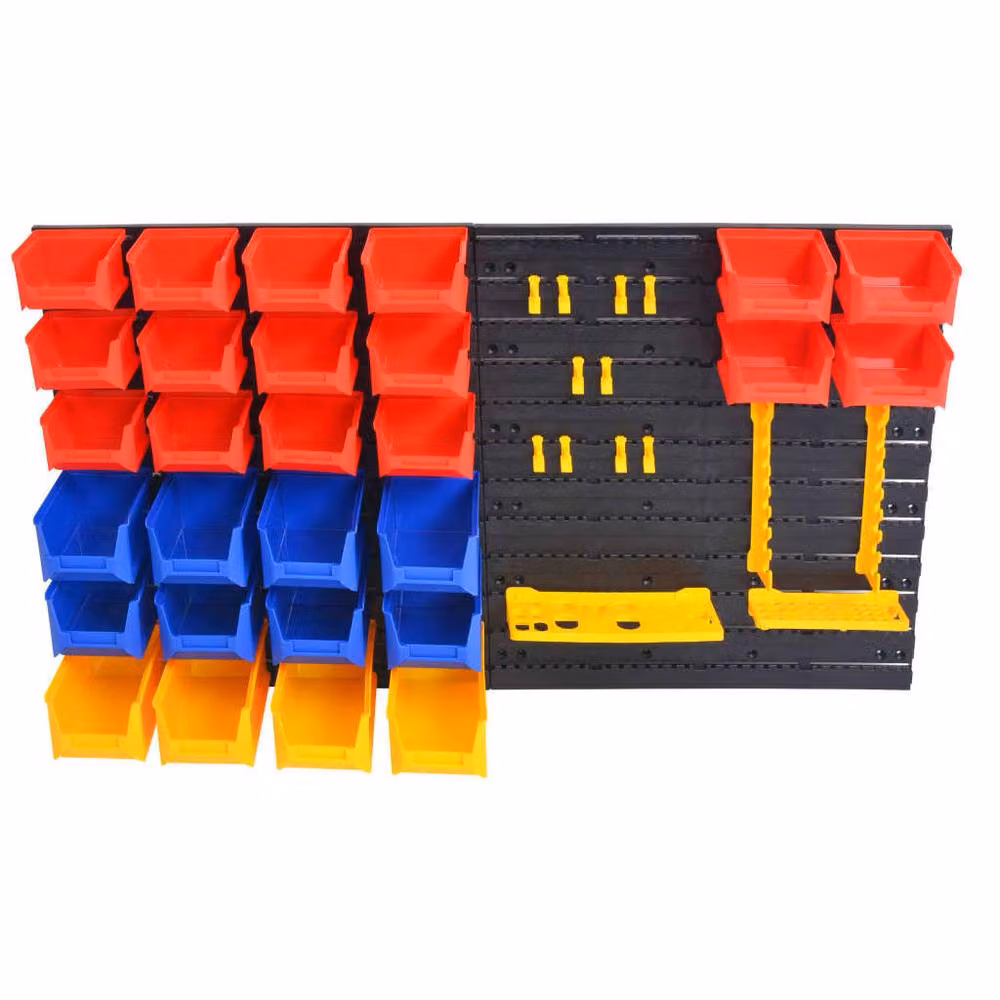 Berkfield Home Wall-Mountable Garage Tool Organiser in Multicolour Plastic – 2