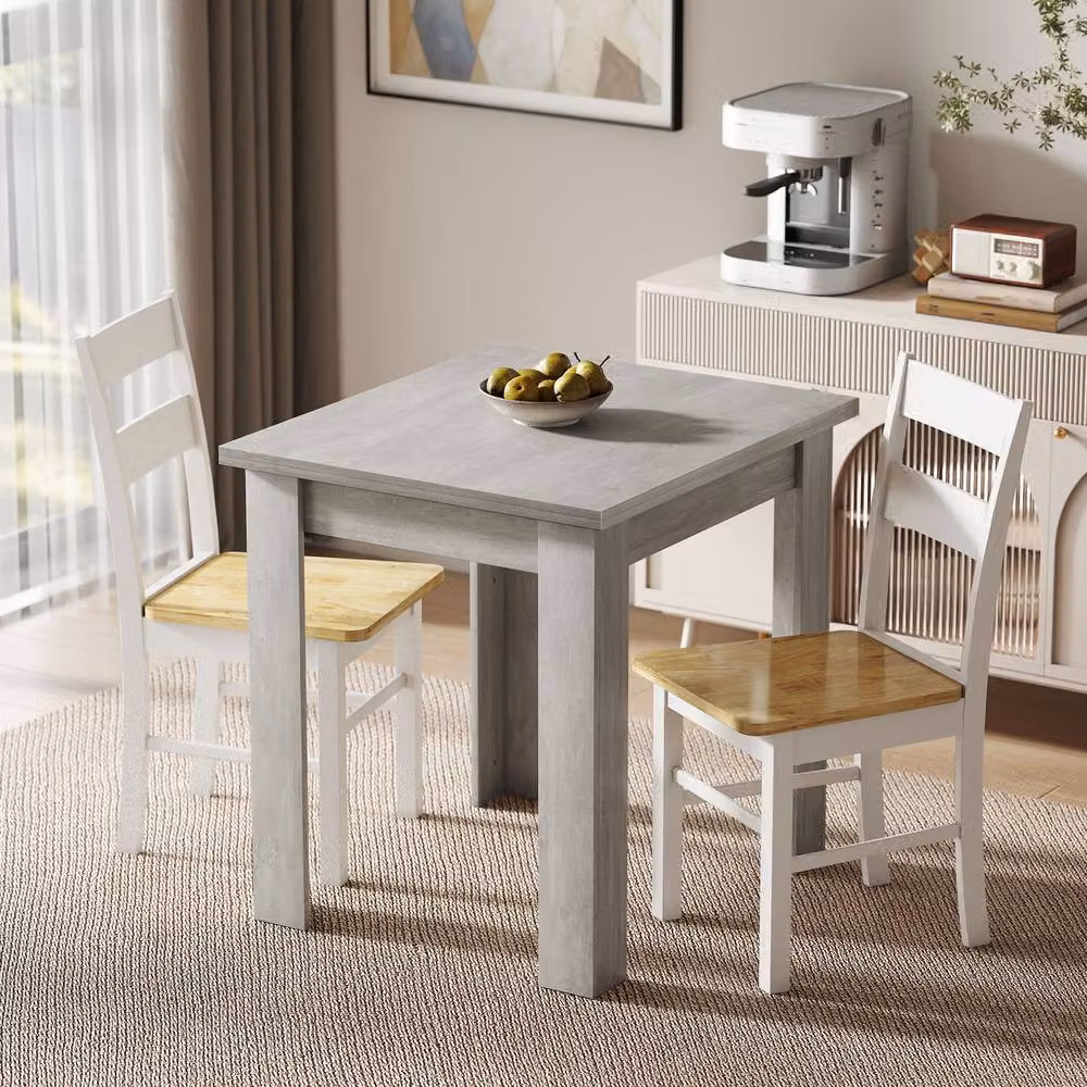 STILVORA Modern Extendable Grey Dining Table with Butterfly Drop Leaf for 4 to 6 People – 3